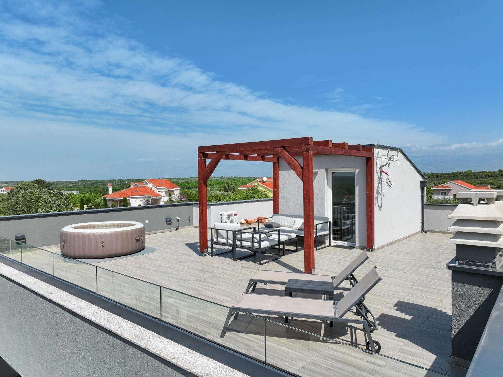 Villa Tia With Heated Pool & Jacuzzi Murvica  Екстер'єр фото